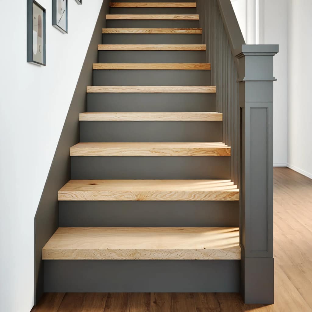 Vetonek Peldaños de escalera 12 uds madera maciza 70x30x2 cm