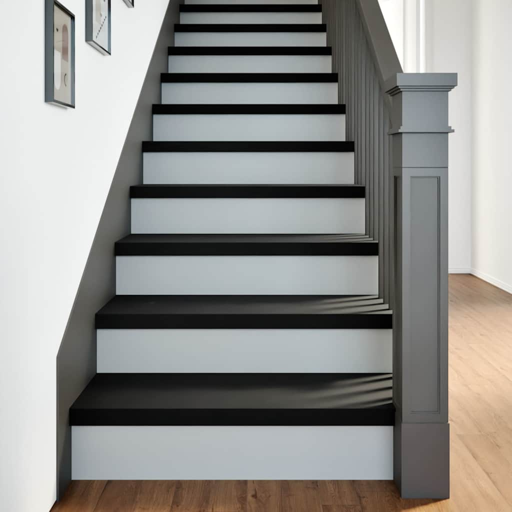 Vetonek Peldaños de escalera 4 uds madera maciza roble marrón oscuro