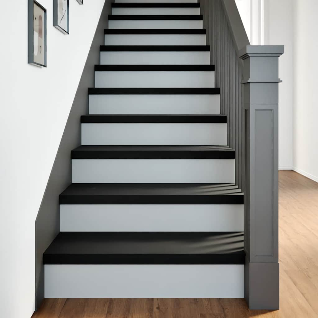 Vetonek Peldaños de escalera 4 uds madera maciza roble marrón oscuro