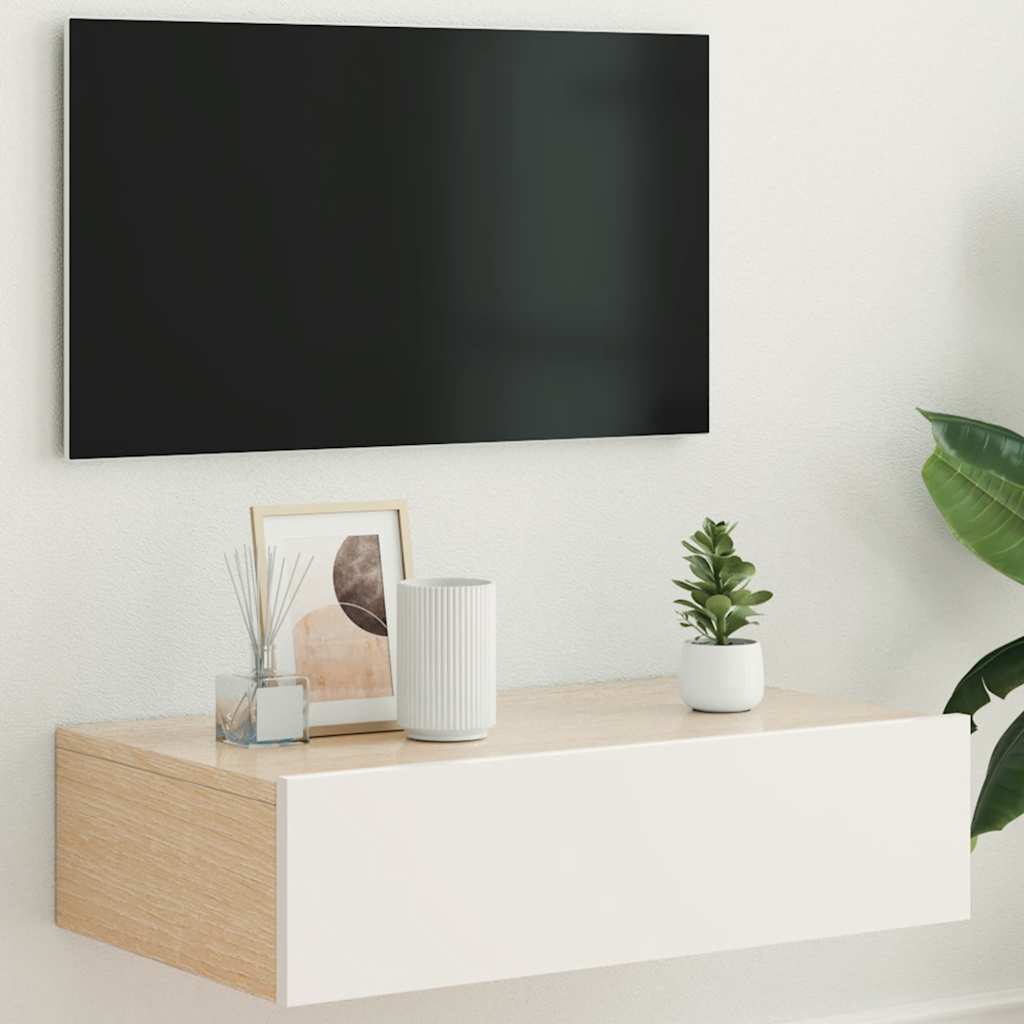 Vetonek Mueble para TV con luces LED blanco 60x35x15,5 cm