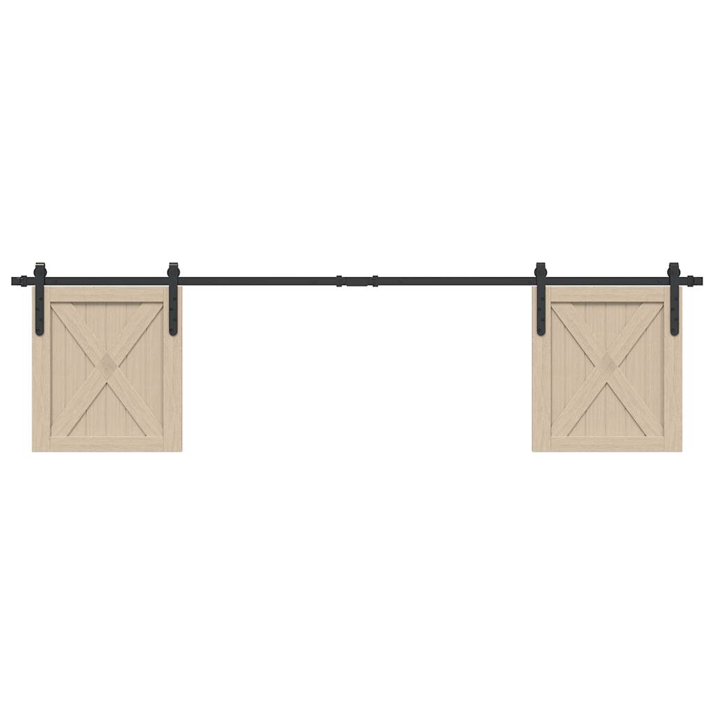 Vetonek Kit de puerta corredera de armario acero carbono 200 cm