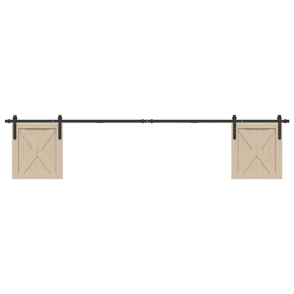 Vetonek Kit de puerta corredera de armario acero carbono 244 cm