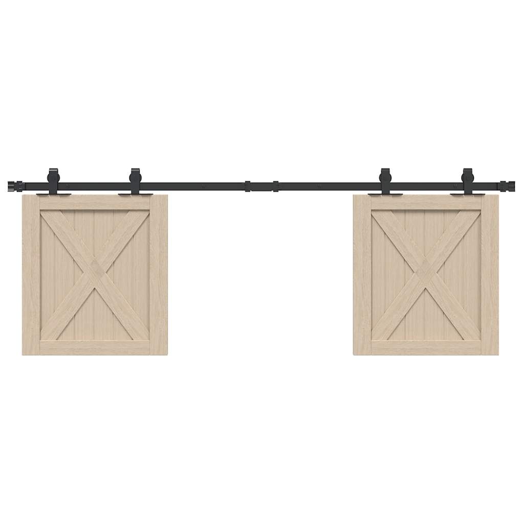 Vetonek Kit de puerta corredera de armario acero carbono 152 cm