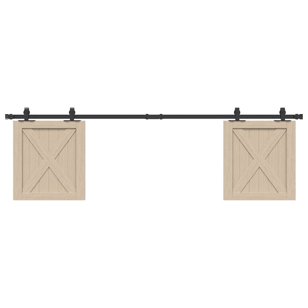 Vetonek Kit de puerta corredera de armario acero carbono 183 cm