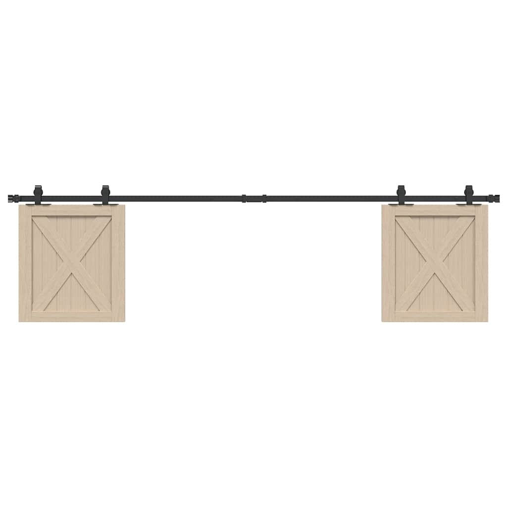 Vetonek Kit de puerta corredera de armario acero carbono 200 cm