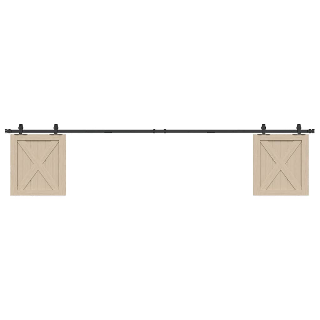 Vetonek Kit de puerta corredera de armario acero carbono 244 cm