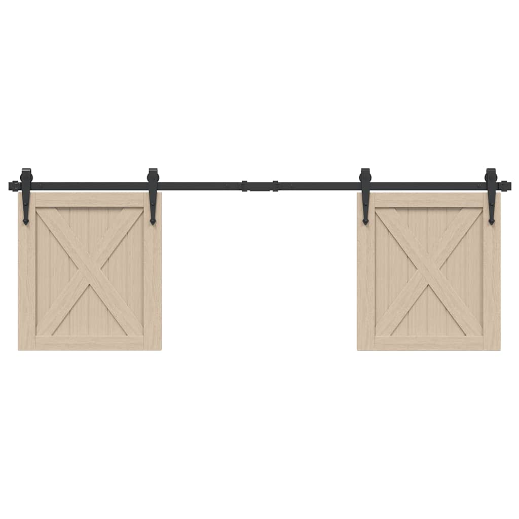 Vetonek Kit de puerta corredera de armario acero carbono 152 cm