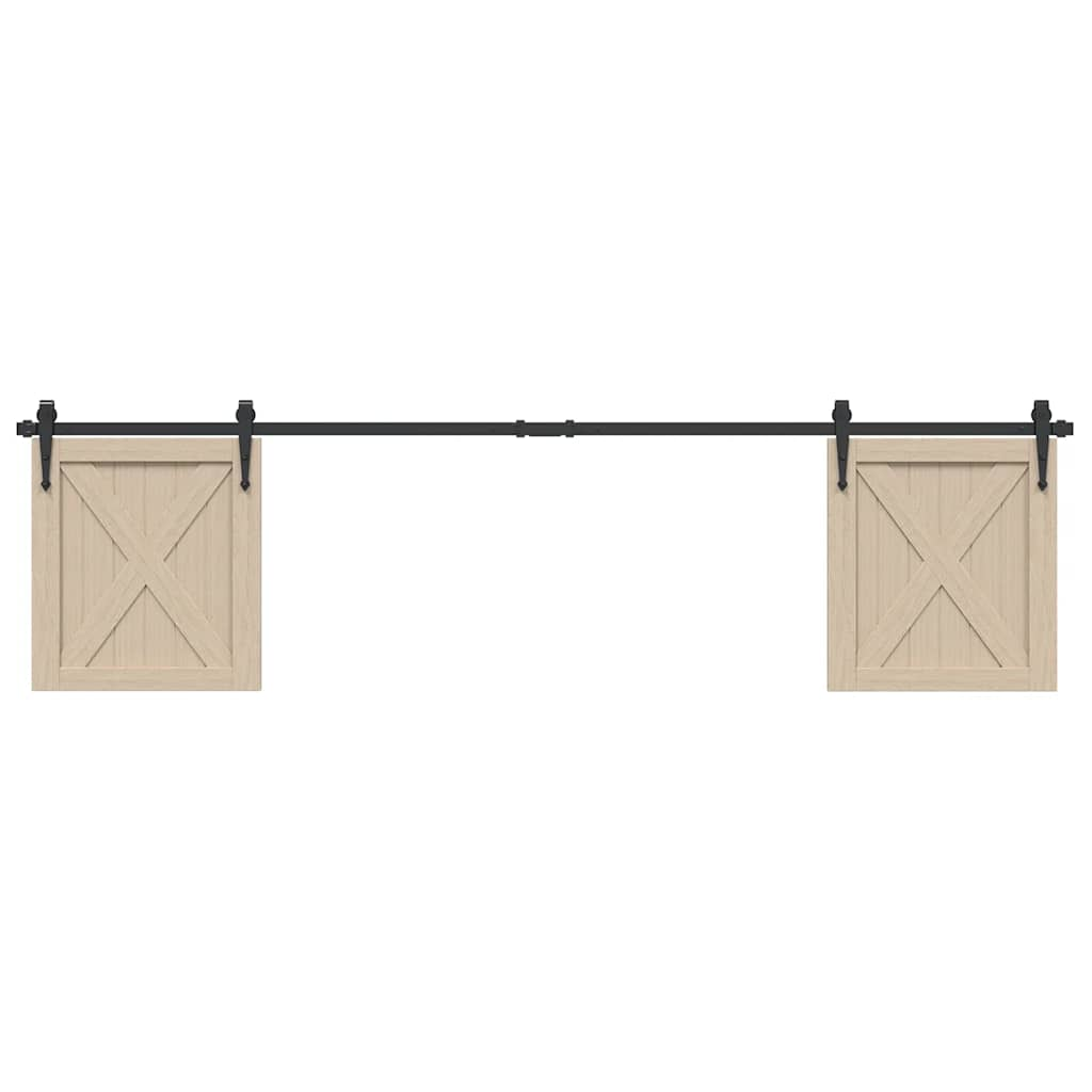 Vetonek Kit de puerta corredera de armario acero carbono 200 cm