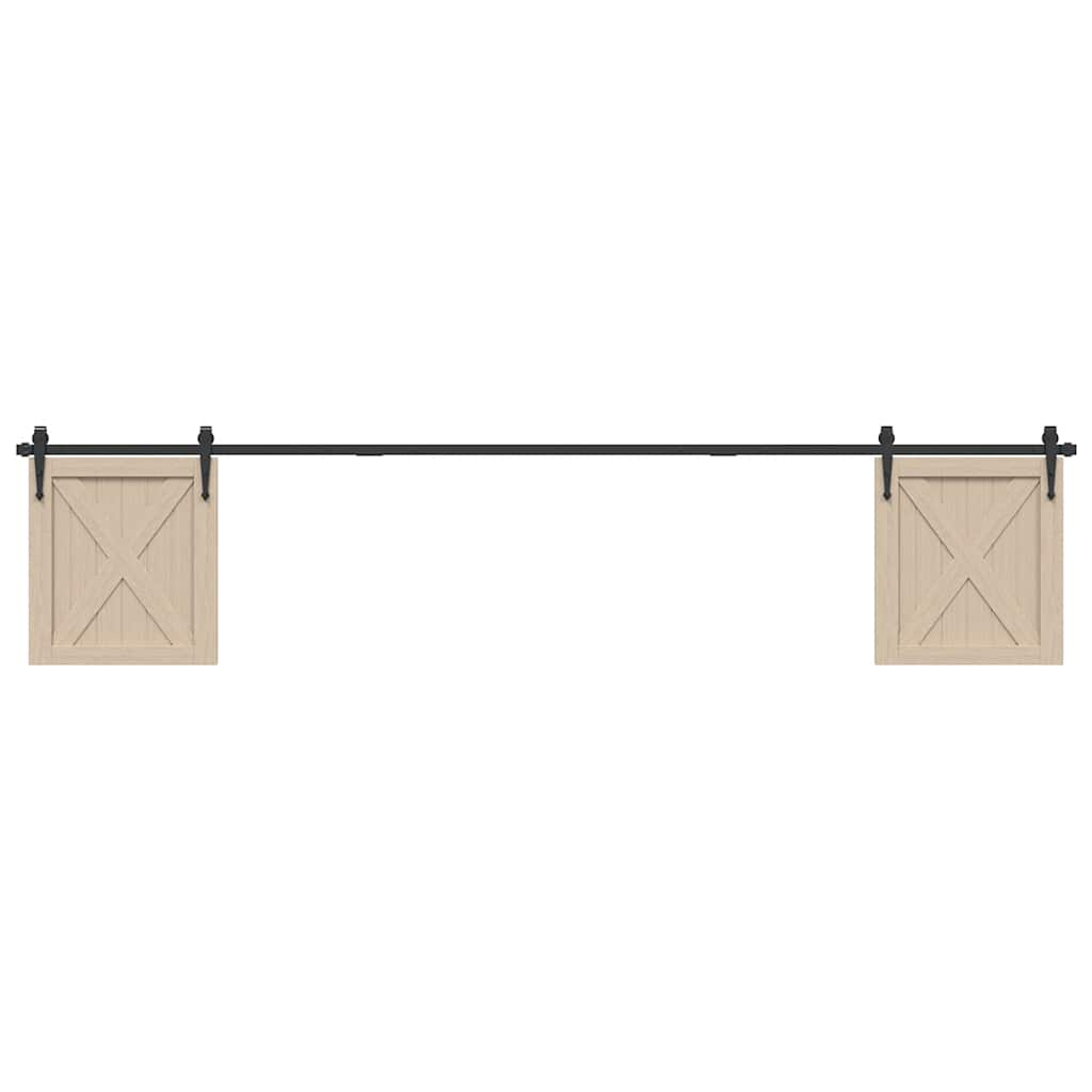 Vetonek Kit de puerta corredera de armario acero carbono 244 cm