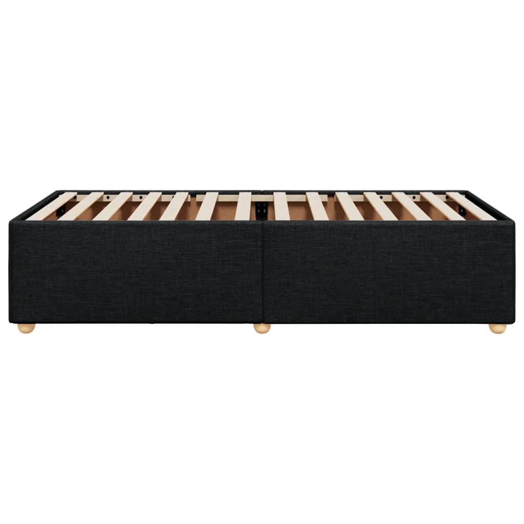 Estructura de cama sin colchón tela negro 90x190 cm v5780 - Vetonek