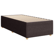 Estructura de cama sin colchón tela marrón oscuro 90x190 cm v7852 - Vetonek