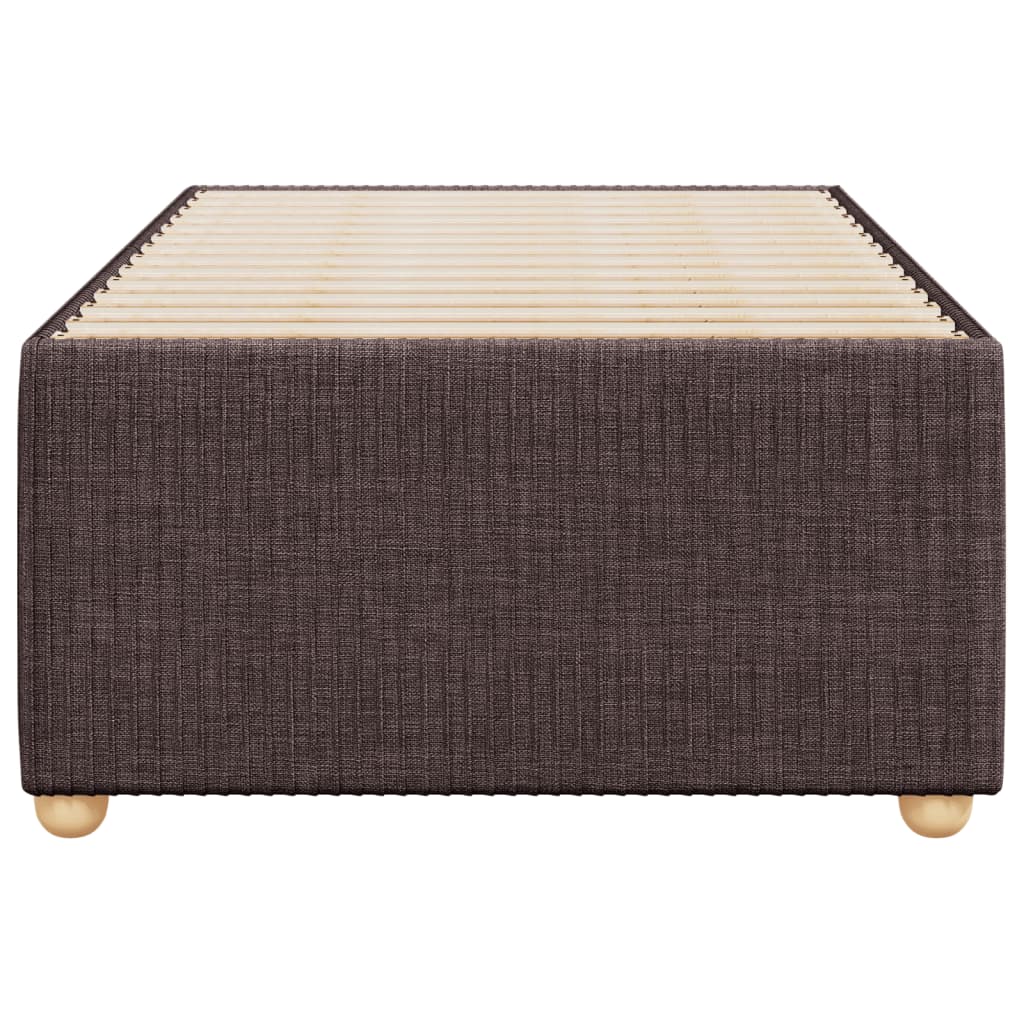 Estructura de cama sin colchón tela marrón oscuro 90x190 cm v7852 - Vetonek