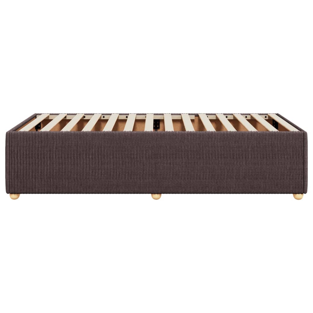 Estructura de cama sin colchón tela marrón oscuro 90x190 cm v7852 - Vetonek