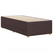 Estructura de cama sin colchón tela marrón oscuro 90x190 cm v7852 - Vetonek