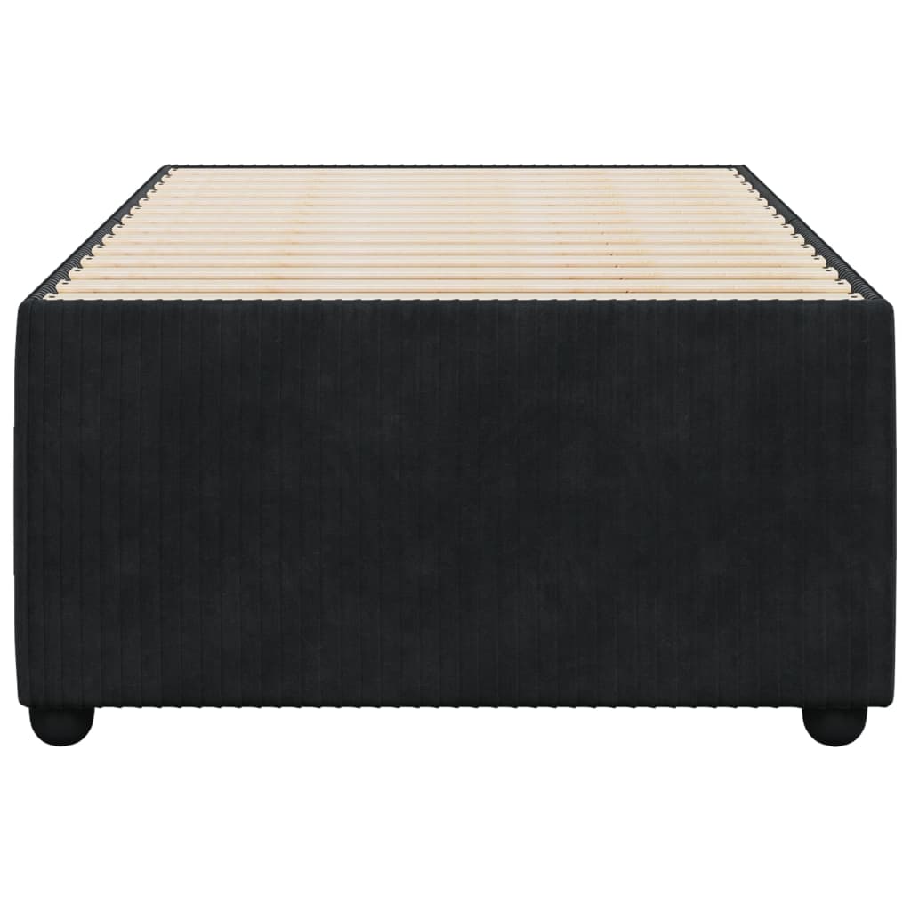 Estructura de cama sin colchón terciopelo negro 90x190 cm v8606 - Vetonek