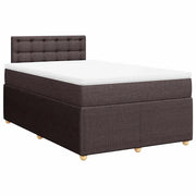 Cama box spring con colchón tela marrón oscuro 120x190 cm V2943 Vetonek