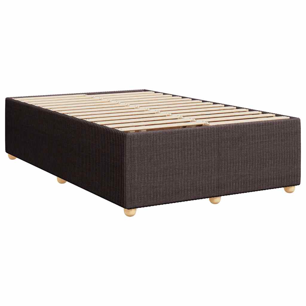 Cama box spring con colchón tela marrón oscuro 120x190 cm V2943 Vetonek