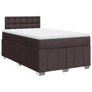 Cama box spring con colchón tela marrón oscuro 120x190 cm V2064 Vetonek