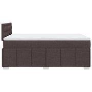 Cama box spring con colchón tela marrón oscuro 120x190 cm V2064 Vetonek