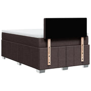 Cama box spring con colchón tela marrón oscuro 120x190 cm V2064 Vetonek