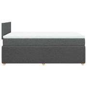 Cama box spring con colchón tela gris oscuro 120x190 cm V5713 Vetonek