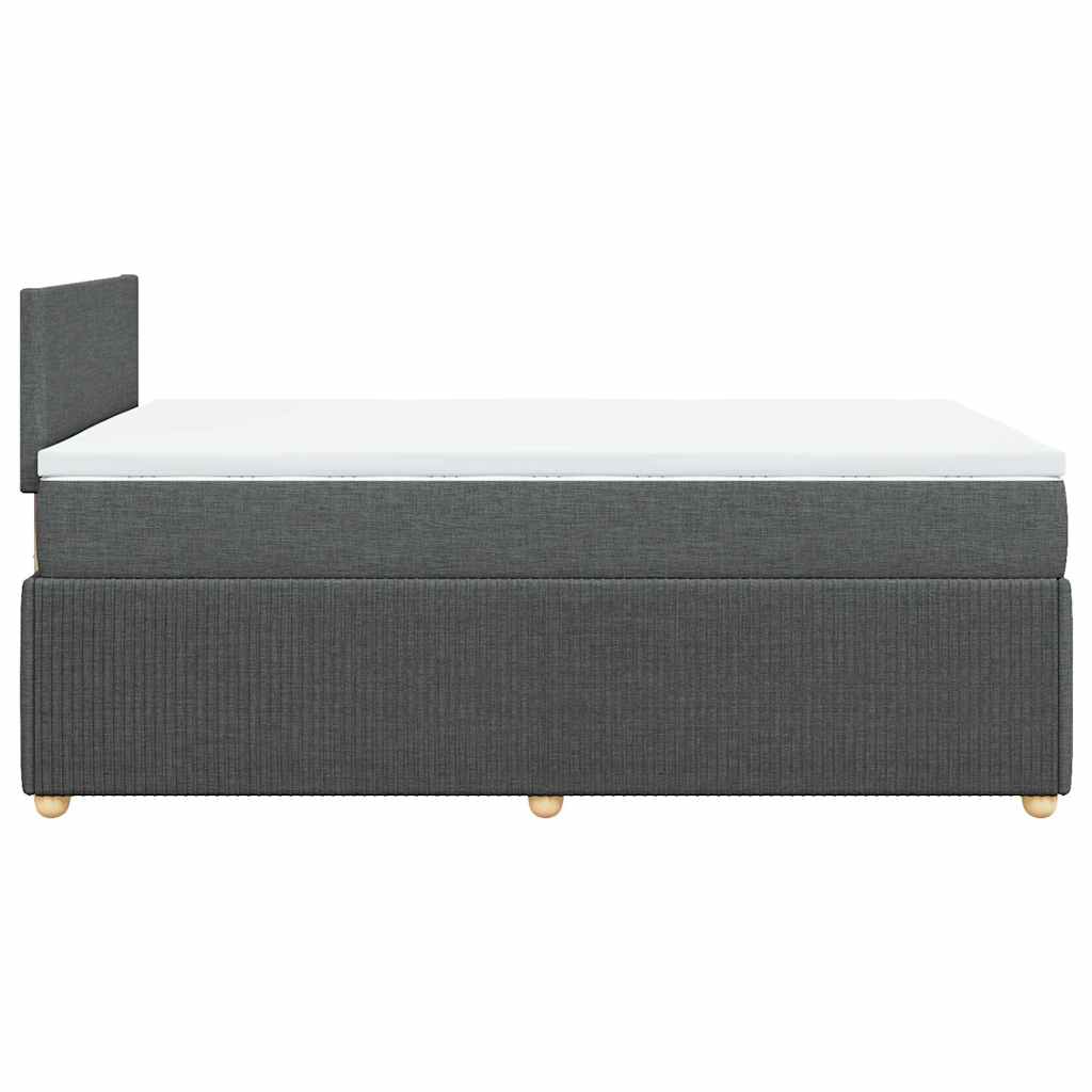 Cama box spring con colchón tela gris oscuro 120x190 cm V5713 Vetonek