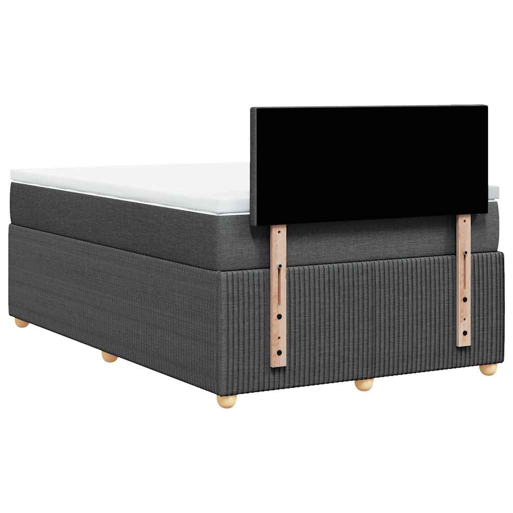 Cama box spring con colchón tela gris oscuro 120x190 cm V5713 Vetonek