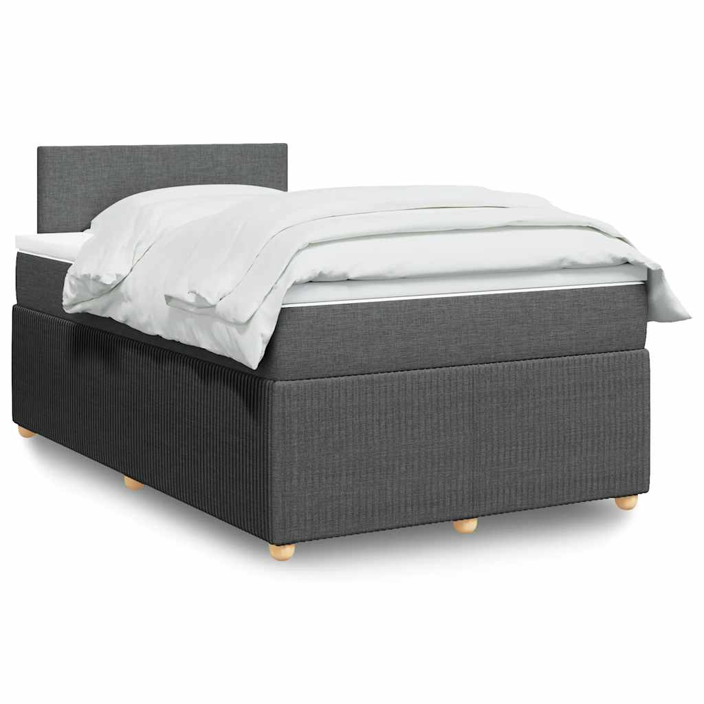 Cama box spring con colchón tela gris oscuro 120x190 cm V5713 Vetonek
