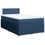 Cama box spring con colchón tela azul 120x190 cm V5768 Vetonek