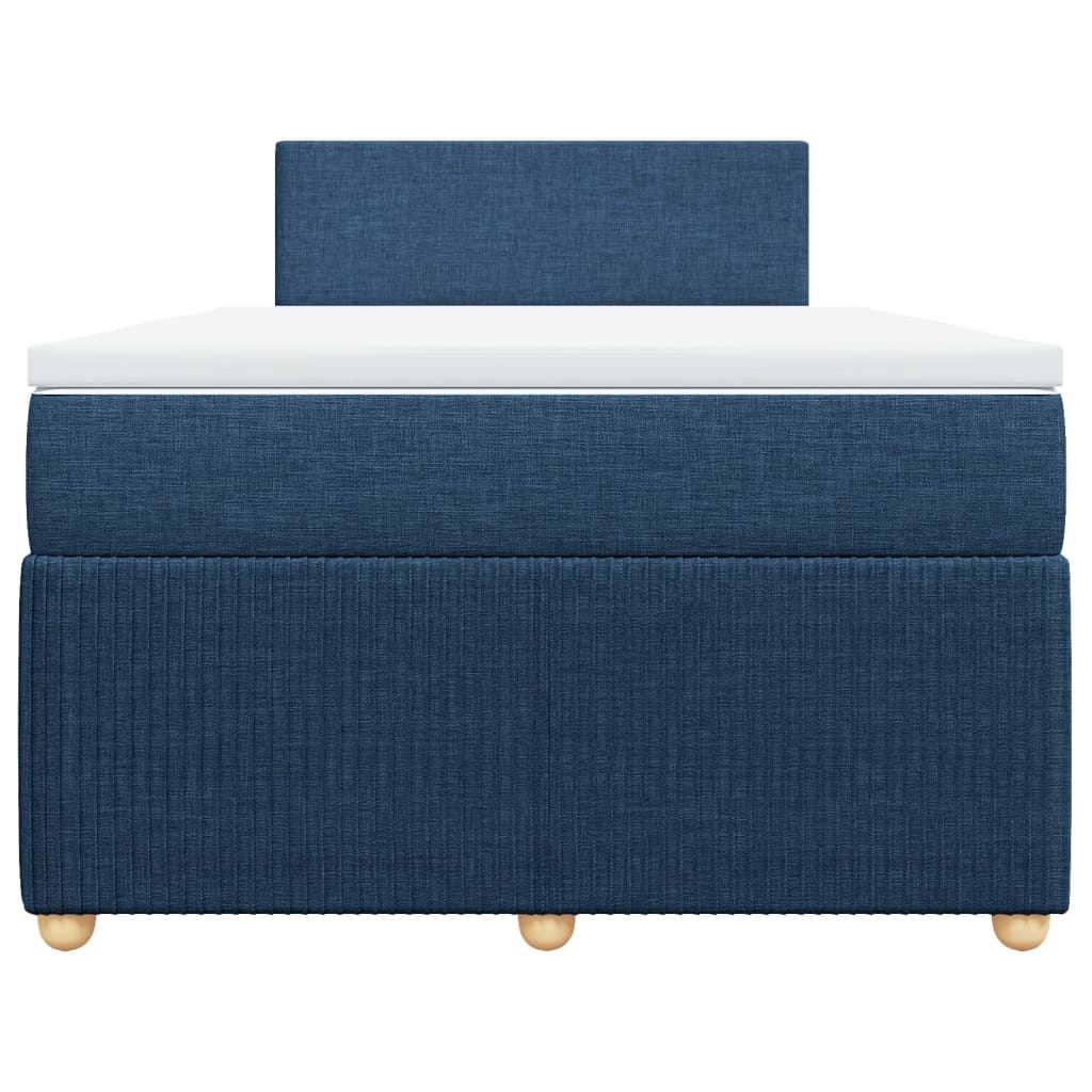 Cama box spring con colchón tela azul 120x190 cm V5768 Vetonek