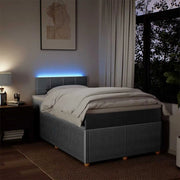 Cama box spring con colchón tela gris claro 120x190 cm V5775 Vetonek