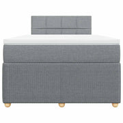 Cama box spring con colchón tela gris claro 120x190 cm V5775 Vetonek