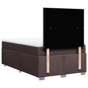 Cama box spring con colchón tela marrón oscuro 120x190 cm V3053 Vetonek