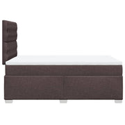 Cama box spring con colchón tela marrón oscuro 120x190 cm V3190 Vetonek