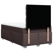 Cama box spring con colchón tela marrón oscuro 120x190 cm V3190 Vetonek