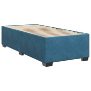 Cama box spring con colchón terciopelo azul oscuro 80x200 cm v6481 - Vetonek