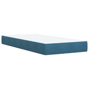 Cama box spring con colchón terciopelo azul oscuro 80x200 cm v6481 - Vetonek