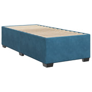 Cama box spring con colchón terciopelo azul oscuro 80x200 cm v6542 - Vetonek