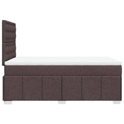 Cama box spring con colchón tela marrón oscuro 120x190 cm V5063 Vetonek