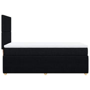 Cama box spring con colchón tela negro 80x200 cm V7609 Vetonek