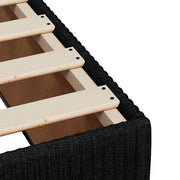 Cama box spring con colchón tela negro 80x200 cm V7609 Vetonek