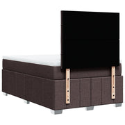 Cama box spring con colchón tela marrón oscuro 120x190 cm V7928 Vetonek