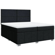 Cama box spring con colchón tela negro 200x200 cm V9526 Vetonek