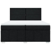 Cama box spring con colchón tela negro 200x200 cm V9526 Vetonek