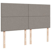 Cama box spring con colchón tela gris taupe 200x200 cm V9540 Vetonek