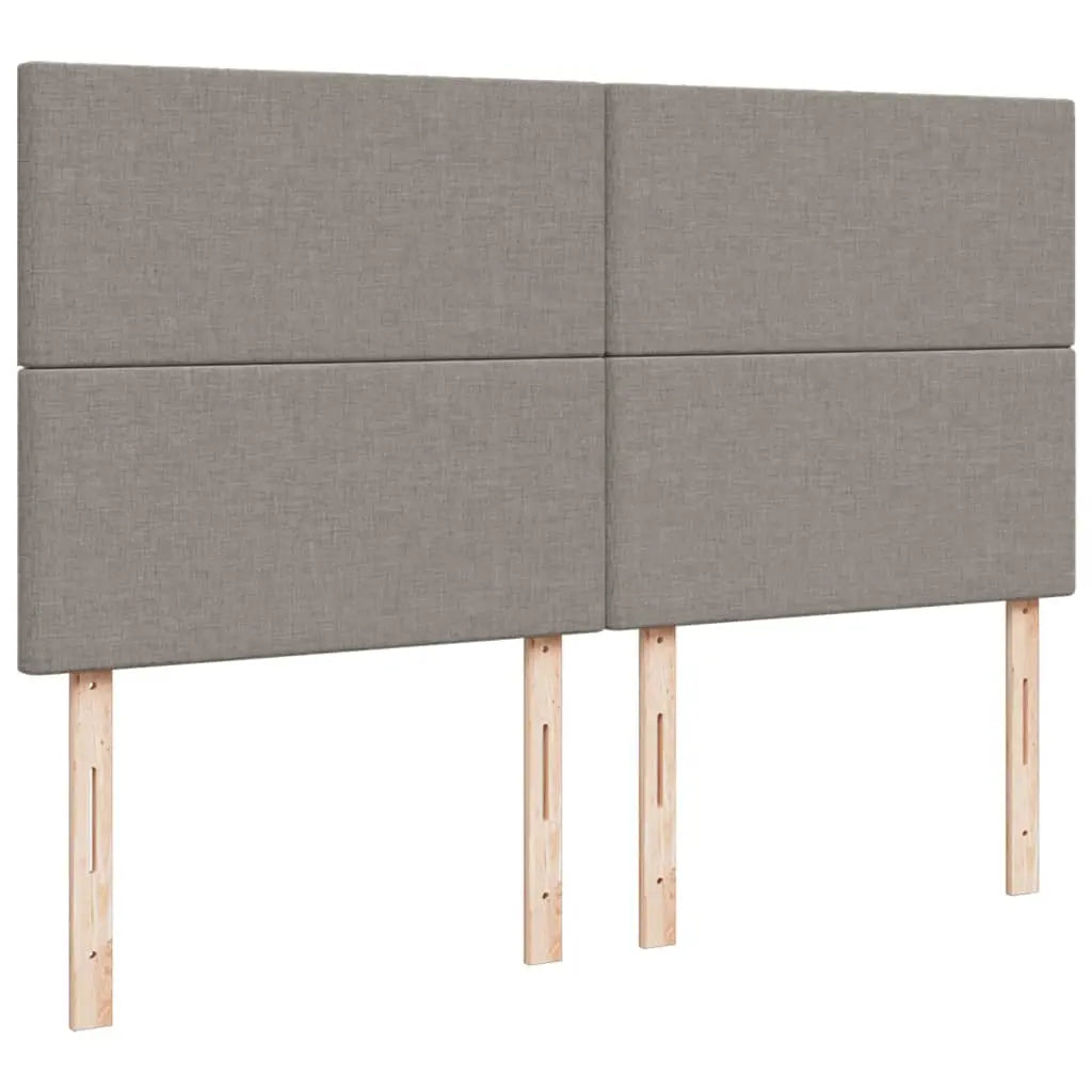 Cama box spring con colchón tela gris taupe 200x200 cm V9540 Vetonek