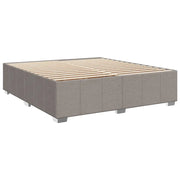 Cama box spring con colchón tela gris taupe 200x200 cm V9540 Vetonek