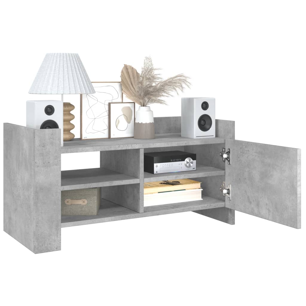 Mobili TV sintetizzati in legno in legno in cemento grigio 80x35x40 cm