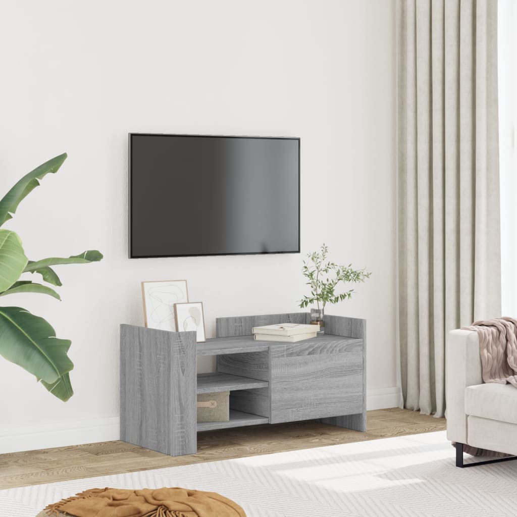 Vetonek Mueble de TV madera de ingeniería gris Sonoma 80x35x40 cm