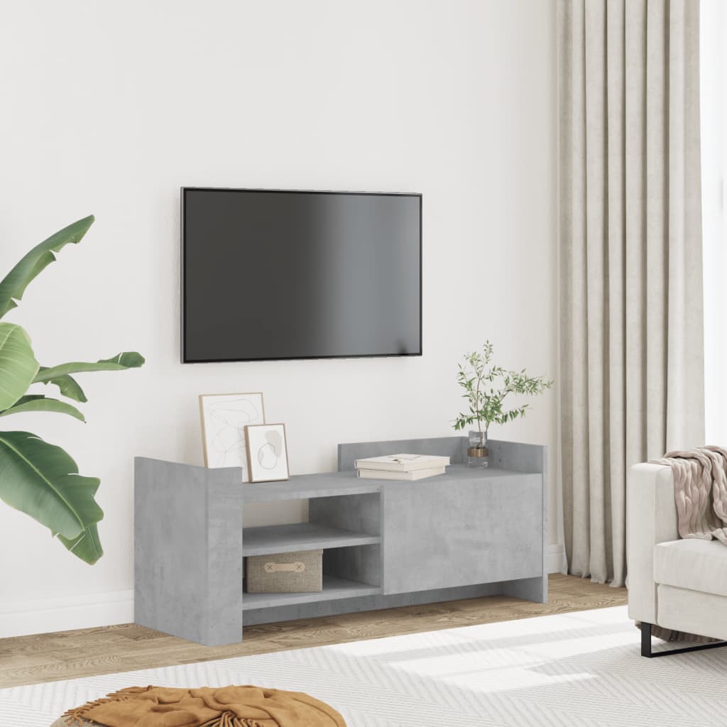 Vetonek Mueble para TV contrachapada gris hormigón 100x35x40 cm